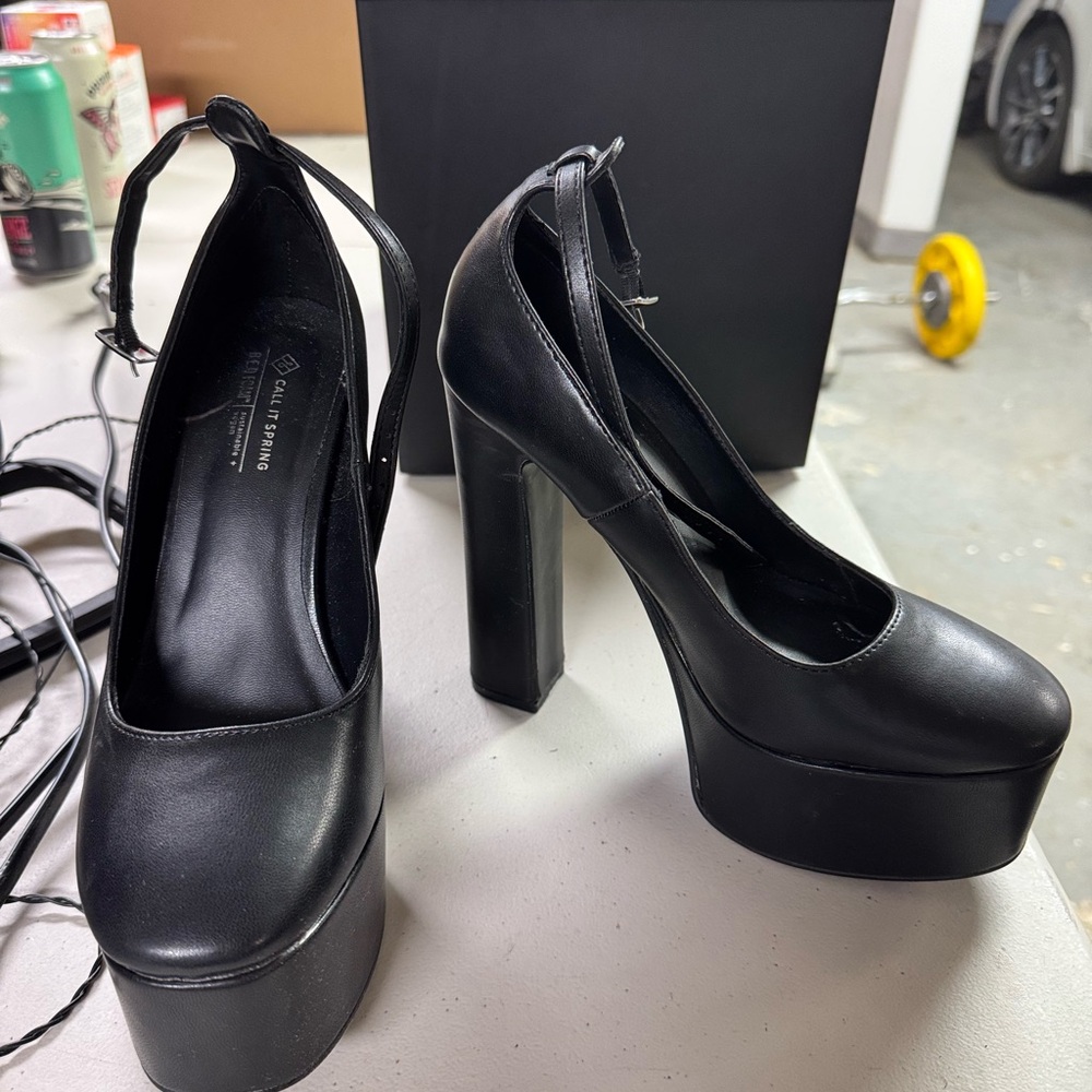 Call It Spring Black Platform Pumps
